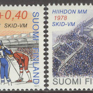 Finland – F  818-819 VM på Skidor i Lathis 1978, 2 kpl **