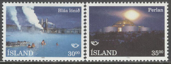 Island - F  819-820 Norden X. Turistmål, 2 kpl **