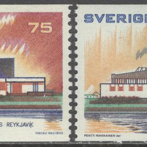 Sverige – F  825-826 Norden III. Nordens Hus, Reykjavik, 2 kpl **