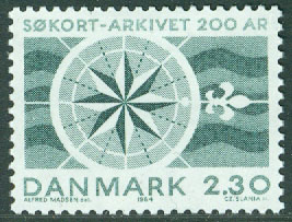 Danmark – F  828 Sjökortsarkivet 200 år, 1 kpl **