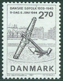 Danmark – F  834 40-årsminnet av invasionen i Normandie, 1 kpl **