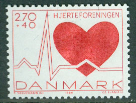 Danmark – F  837 Hjerteforeningen, 1 kpl **