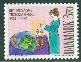 Danmark – F  844 Mosaiska trossamfundet, 1 kpl **
