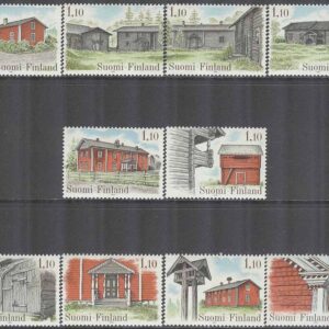Finland – F  853-862 Bruksserie IV: Finländska allmogebyggnader, 10 kpl **