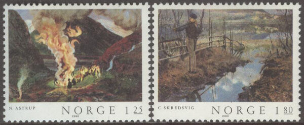 Norge - F  858-859 Klassiker i norsk målarkonst IV, 2 kpl **