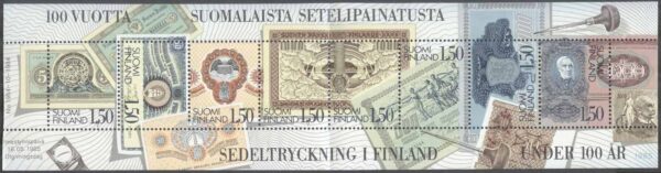 Finland - F  962-969 Finsk sedeltryckning, 8-Block kpl **