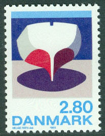 Danmark – F  877 Konstnären Helge Refn, 1 kpl **
