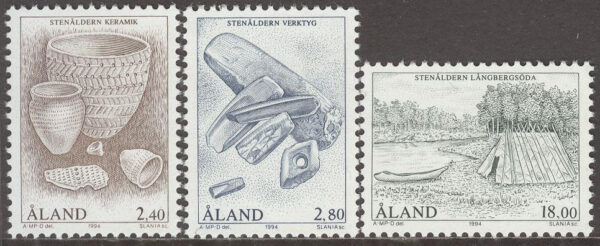 Åland - F   88-90 Stenåldern, 3 kpl **