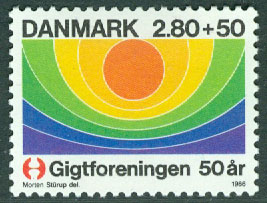 Danmark – F  890 Giktföreningen 50 år, 1 kpl **