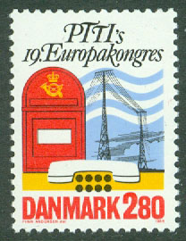 Danmark – F  903 Int. Post- telegraf- och telefonkongress, 1 kpl **