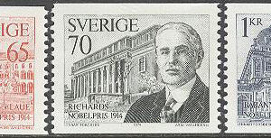 Sverige – F  903-905 Nobelpristagare 1914, 3 kpl **