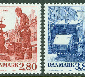 Danmark – F  908-909 Europa CEPT 1986, Natur- och miljöskydd, 2 kpl **