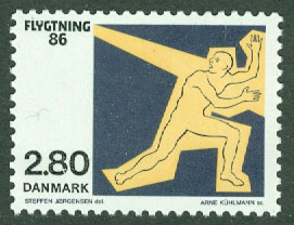 Danmark – F  910 Flykting 86, 1 kpl **