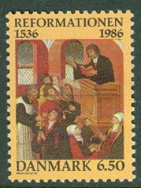 Danmark – F  912 Reformationen 450 år, 1 kpl **
