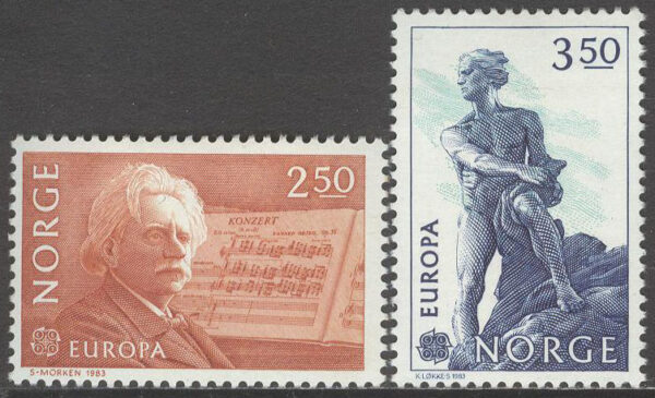 Norge - F  920-921 Europa CEPT 1983 Mänskliga storverk, 2 kpl **