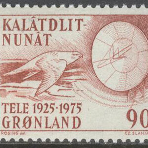Grönland – F   94 Telekommunikationer på Grönland 50 år – Falk, märke kpl **