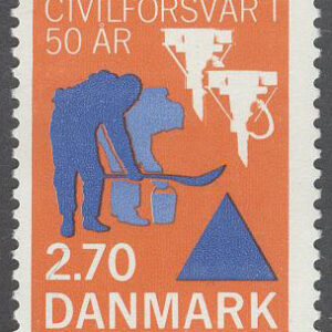 Danmark – F  947 Civilförsvarsstyrelsen 50 år, 1 kpl **