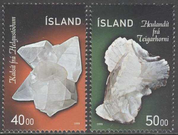 Island - F  952-953 Mineraler II - Kalkspat och Zeolite, 2 kpl **