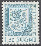 Finland – F  955 v1 Bruksserie IV. Vapentyp. Typ IIS 1,50 mark turkos, märke **