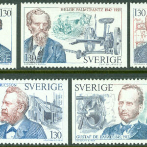 Sverige – F  976-980 Tekniska nydanare, 5 kpl **