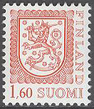 Finland – F  982 Bruksserie IV. Vapentyp. Typ IIS 1,60 mark röd, märke **