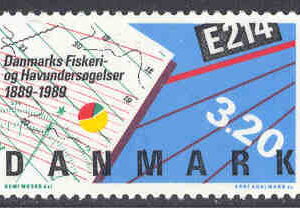 Danmark – F  982 Fiskeri- och havsforskningsinstitutet 100 år, 1 kpl **
