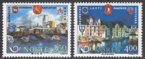Norge - F  984-985 Norden VII. Vänorter, 2 kpl **