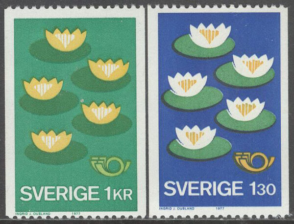 Sverige - F  989-990 v2 Norden IV. Miljövård, 2 kpl **