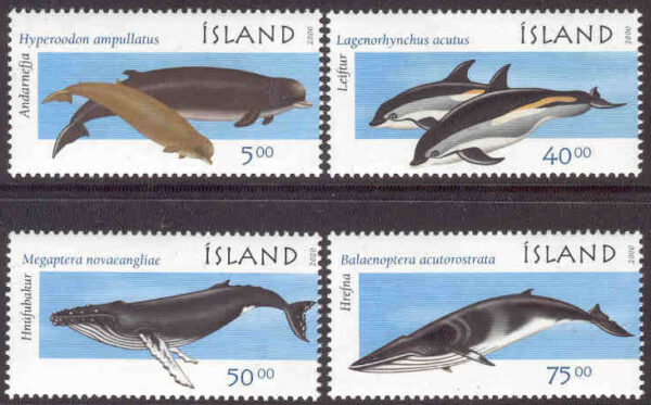 Island - F  989-992 Havens däggdjur,  4 kpl **