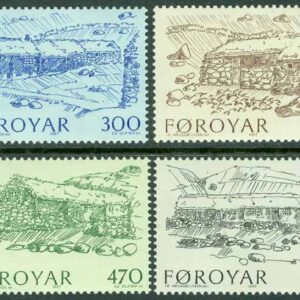 Färöarna – F  147-150 Bondgårdar, 4 kpl **