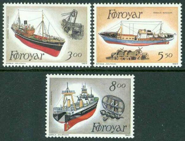 Färöarna - F  153-155 Färöiska trålare, 3 kpl **