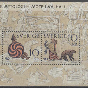 Sverige – F 2421-2422 (BL 16) Nordisk Mytologi – Möte i Valhall, block **