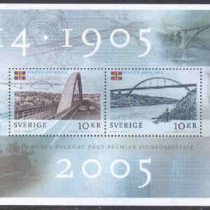 Sverige – F 2500-2501 (BL 17) Unionsupplösningen 100 år, block kpl **