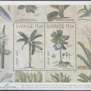 Sverige – F 2610-2611 (BL 21) Linnè 300-årsjubileum, block kpl **