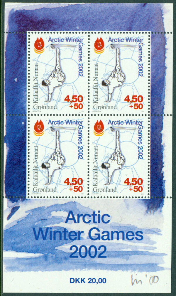 Grönland - F BL  21 Arktiska vinterspelen 2002, block **