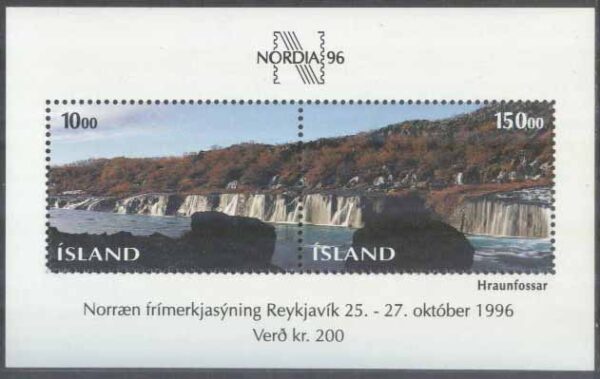 Island - F BL  23 Frimärksutställningen Nordia 96 I - Landskap, Block **