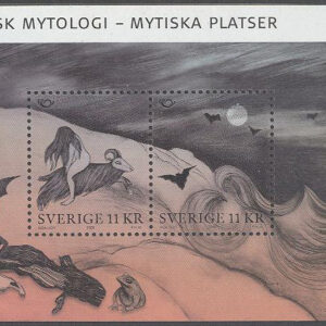 Sverige – F 2656-2657 (BL 24) Nordisk Mytologi – Mystiska platser, block **