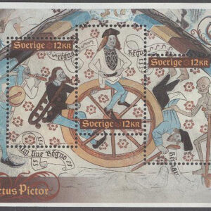 Sverige – F 2712-2714 (BL 26) Albertus Pictor – Kyrkomålare, block **