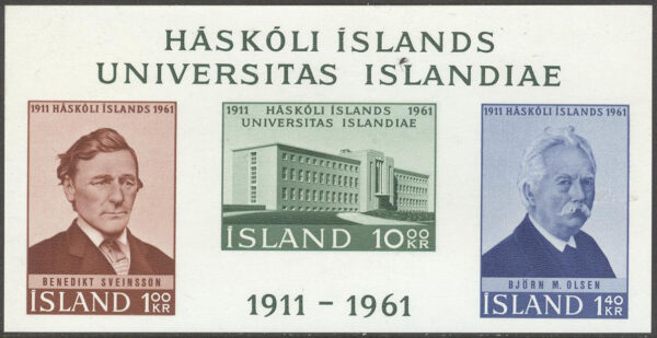 Island - F BL   3 Islands Universitet 50 år, Block **