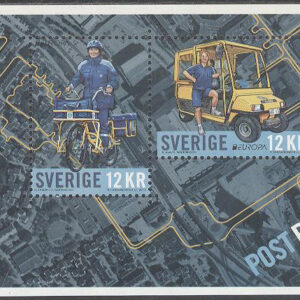 Sverige – F 2943-2944 (BL 36) Europa CEPT 2013 Postfordon – Cykel & il, block **