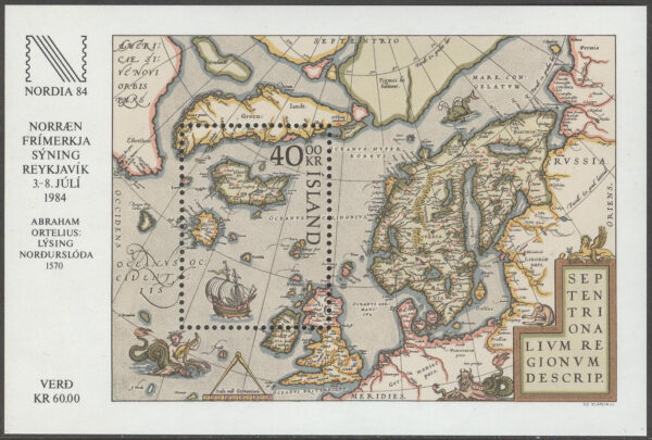 Island - F BL   6 Frimärksutställningen Nordia 84 III, block kpl **