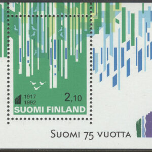 Finland – F 1188 (BL 9) Fria Finland 75 år, block kpl  **