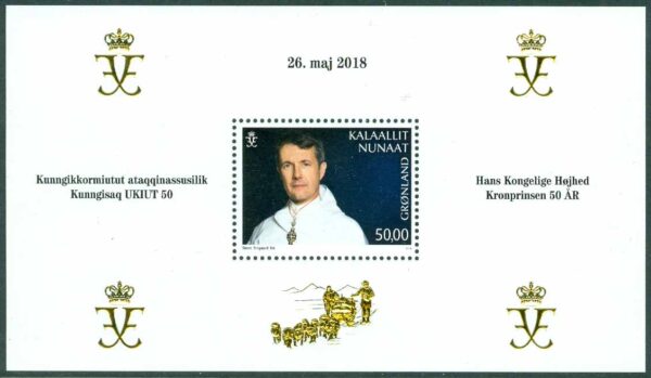 Grönland - F BL 124 Kronprinsen 50 år, block **