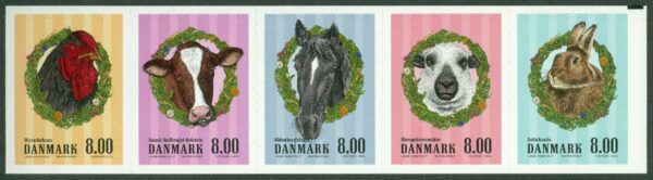 Danmark - F 1815-1819 Gårdens djur, 5 kpl **