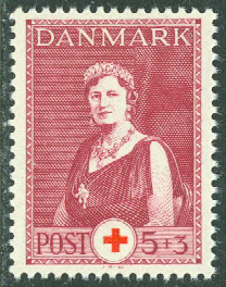 Danmark – F  289 Rödakorsfrimärke 5 + 3 öre **