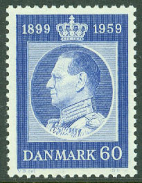 Danmark – F  399 Fredrik IX:s 60-årsdag, 60 öre **