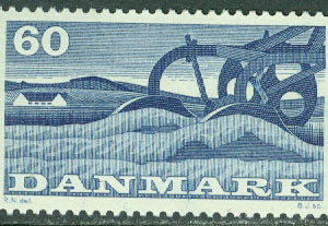 Danmark – F  406 Danskt lantbruk, 60 öre **