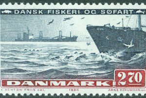 Danmark – F  839 Fiske och sjöfart, 2.70 kr **
