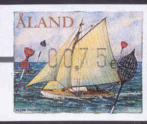 Åland – F EA. 21 b Frankeringsetiketter – Remmare I, märke **