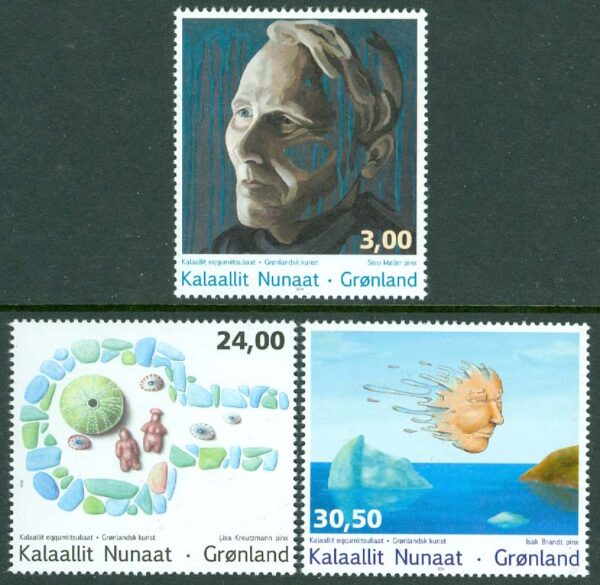 Grönland - F  624-626 Samtida konst VIII, 3 kpl **